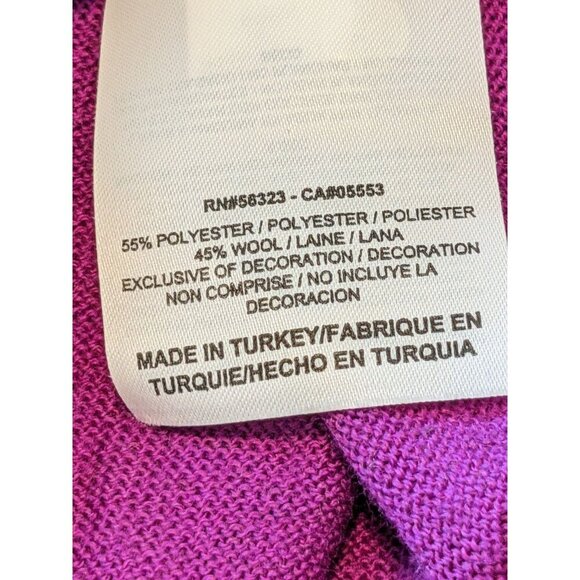 Nike Golf Unisex XL Royal Purple Pull Over Sweater V Neck Wool Blend Logo Soft - Picture 7 of 8